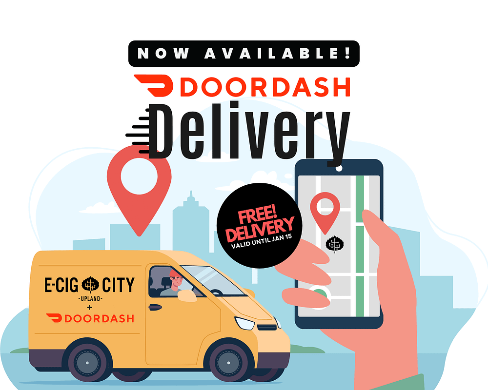 Doordash Delivery now Available! | E-cig City Upland CA