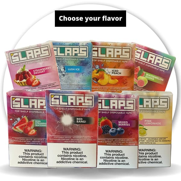 Slaps 5% Rechargeable Disposable 4500 Puffs - Ecig City Upland CA
